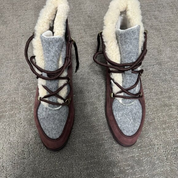 Sorel Women's Sneakchic Alpine Boots, Cattail, Red, Brown - Picture 3 of 8